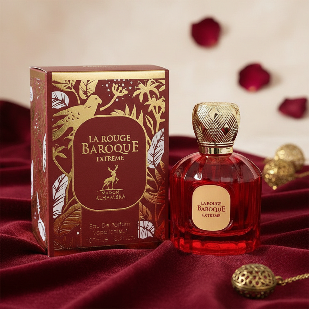 Maison Alhambra Baroque Rouge Extreme by Maison Alhambra Eau De Parfum Spray (Unisex) 3.4 oz (Women)