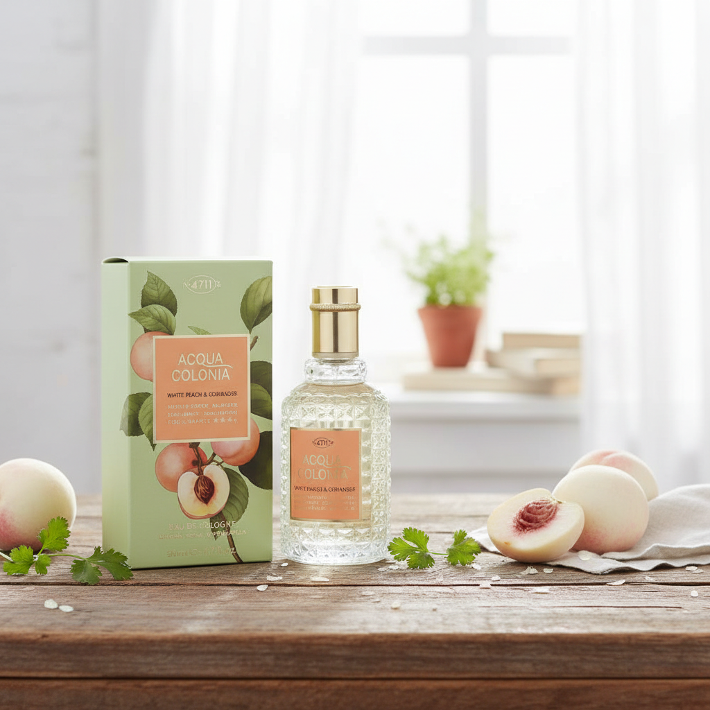 4711 Acqua Colonia White Peach & Coriander by 4711 Eau De Cologne Spray (Unisex) 1.7 oz (Women)