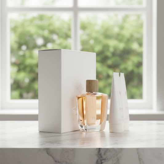 Usher Femme by Usher Gift Set -- 3.4 oz Eau De Parfum Spray + 3.4 oz Body Lotion + 3.4 oz Shower Gel (Women)