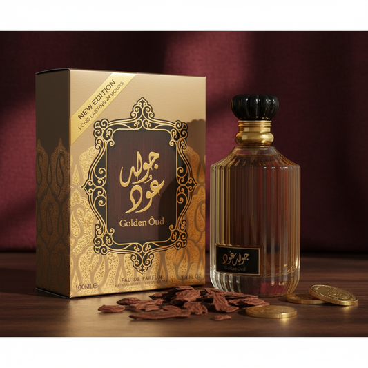 Lattafa Asdaaf Golden Oud by Lattafa Eau De Parfum Spray (Unisex) 3.4 oz (Men)