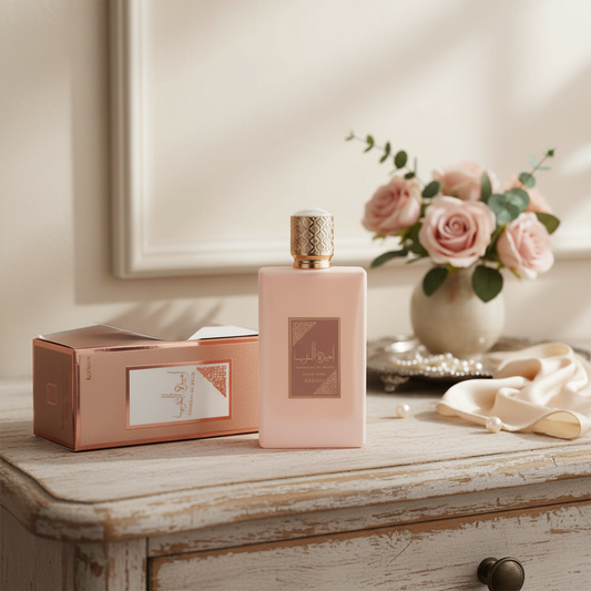 Lattafa Asdaaf Ameerat Al Arab Prive Rose by Lattafa Eau De Parfum Spray (Unisex) 3.4 oz (Women)