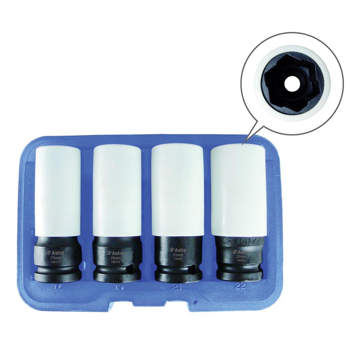 Astro Pneumatic Flank Bite Damaged Lug Nut Socket Set