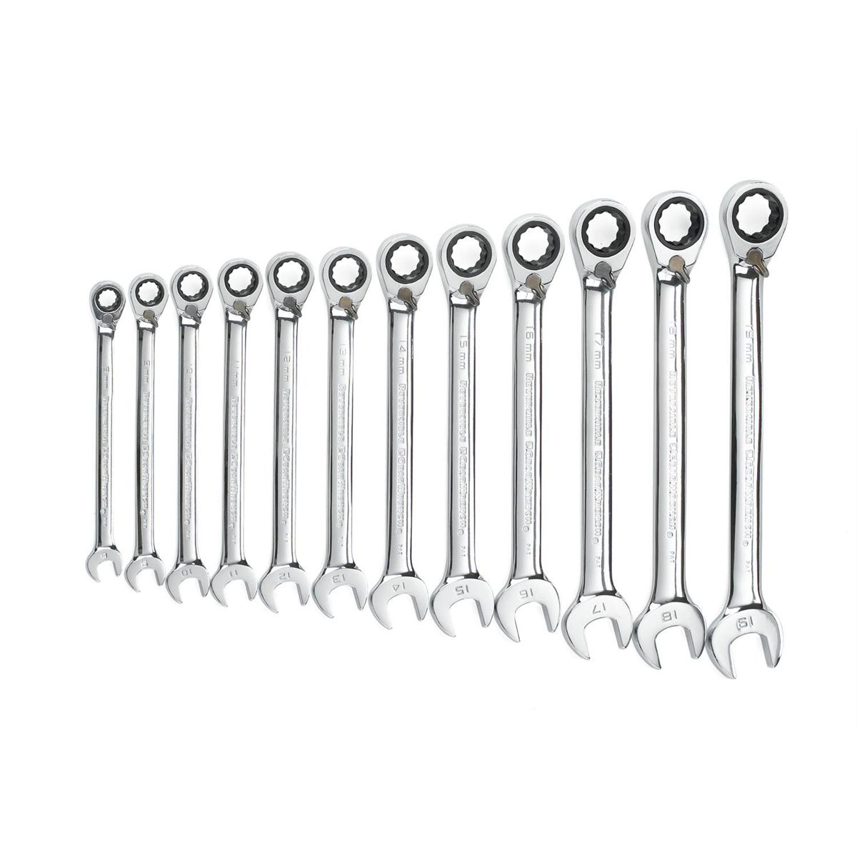 GearWrench 12 Piece 72-Tooth 12 Point Reversible Ratcheting Combination Metric Wrench Set