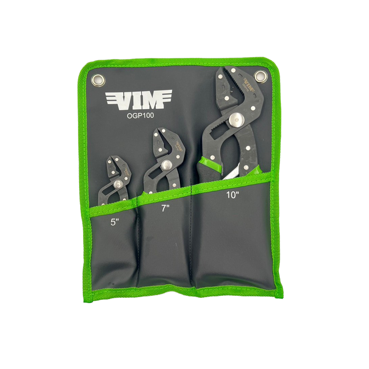 VIM Tools 3 Piece Orca Grip Auto Adjusting Plier Set