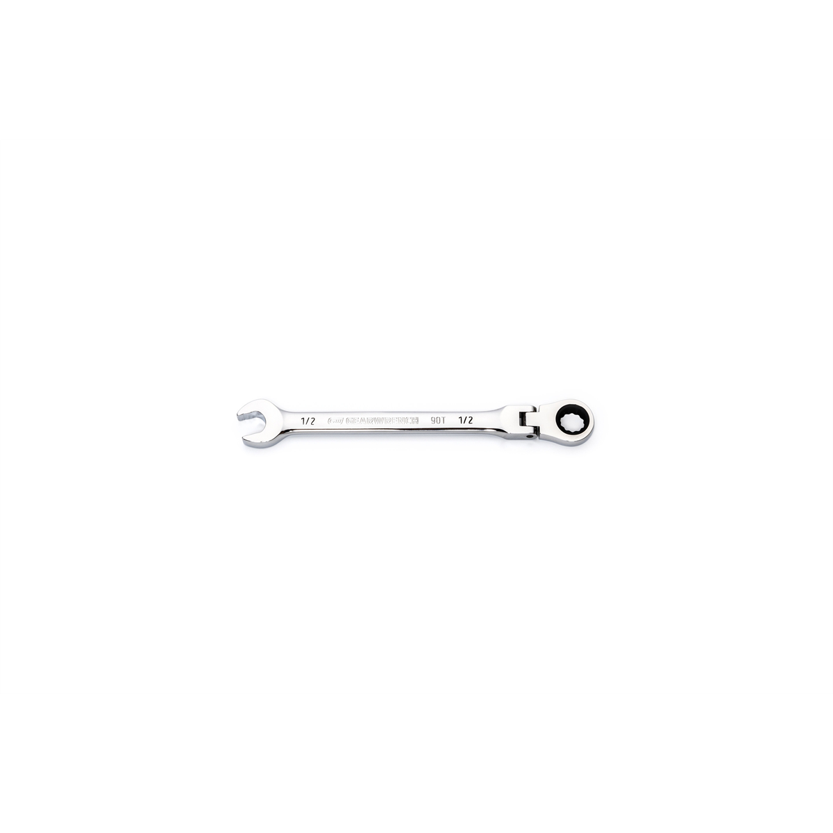 GearWrench 1/2 Inch 90-Tooth 12 Point Flex Head Ratcheting Combination Wrench