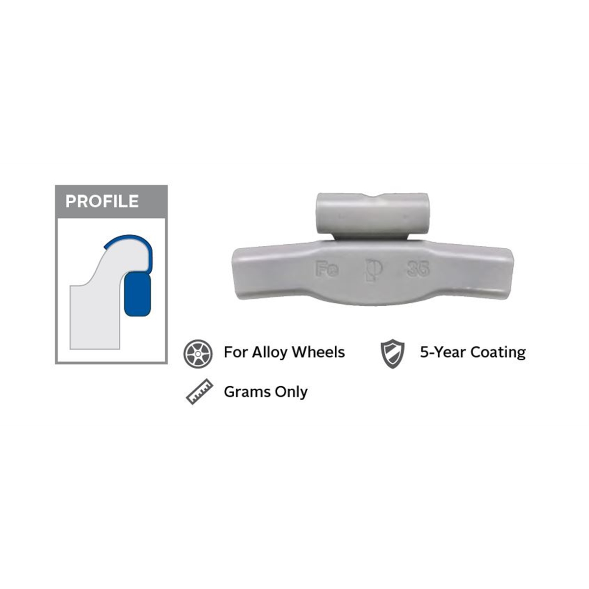 Wegmann Automotive 15 g Steel Coated Clip-on FNFE Orange Series Wheel Weight (Box of 25)