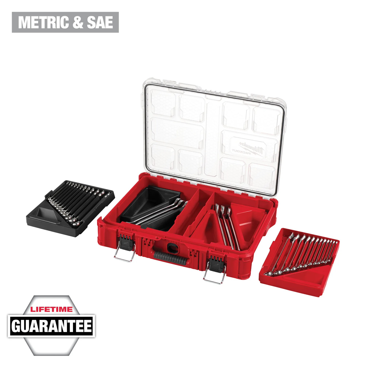 Milwaukee Tool 30pc Metric & SAE Combination Wrench Set with PACKOUT Organizer