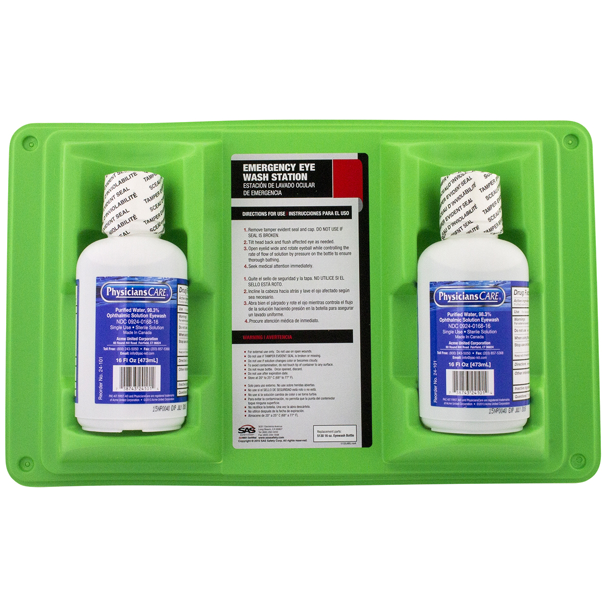 Personal Emergency Dual-Bottle Eyewash Station