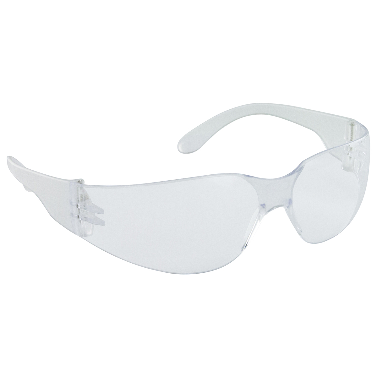 SAS Safety 100-pk of NSX Clear Temple High-Impact Poly Clear Lens Safe Glasses