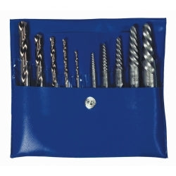 Hanson EXTRACTOR SPIRAL SET 10PC SCREW&COBALT DRILL BIT