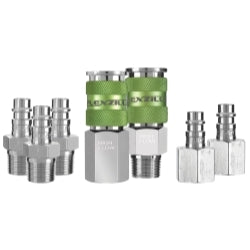 Legacy Manufacturing Flexzilla High Flow Coupler & Plug Kit, 7 pc