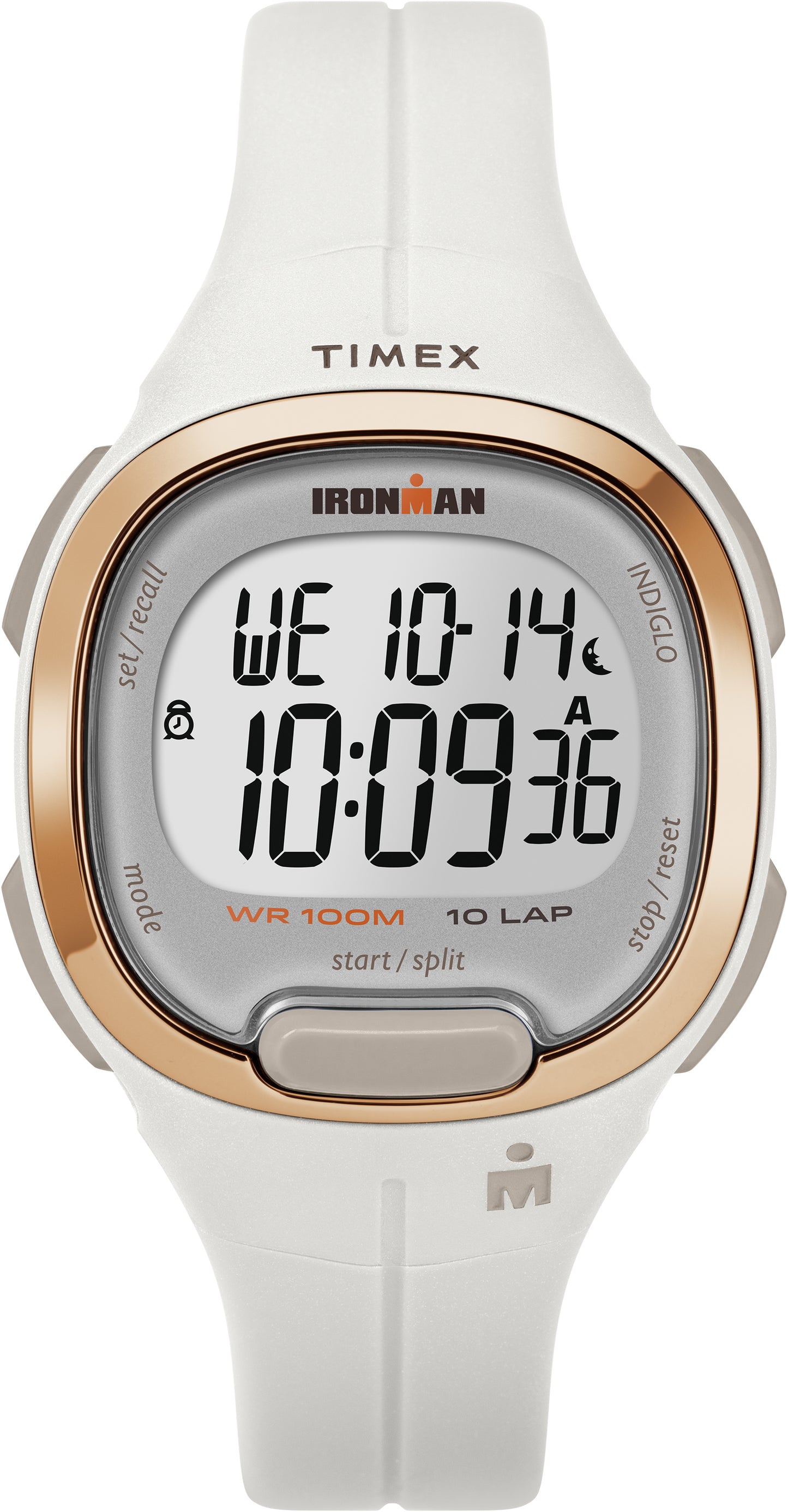 Timex TW5M19900 Women's Ironman Transit Essential 10 White Resin Strap Watch