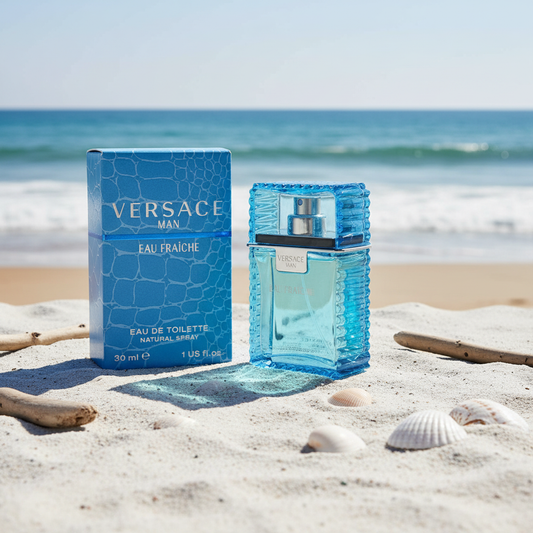Versace Man by Versace Eau Fraiche Eau De Toilette Spray (Blue) 1 oz (Men)