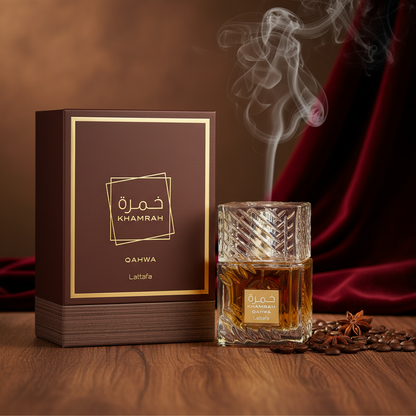 Lattafa Khamrah Qahwa by Lattafa Eau De Parfum Spray (Unisex) 3.4 oz (Men)