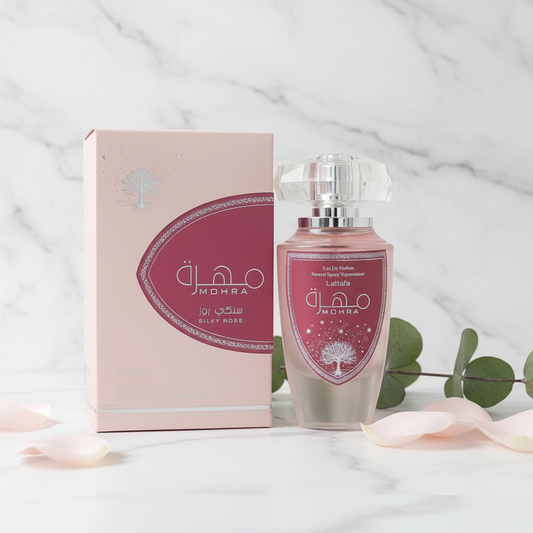 Lattafa Mohra Silky Rose by Lattafa Eau De Parfum Spray 3.4 oz (Women)