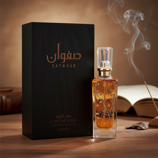 Lattafa Safwaan L'autre Oud by Lattafa Eau De Parfum Spray (Unisex) 3.4 oz (Men)