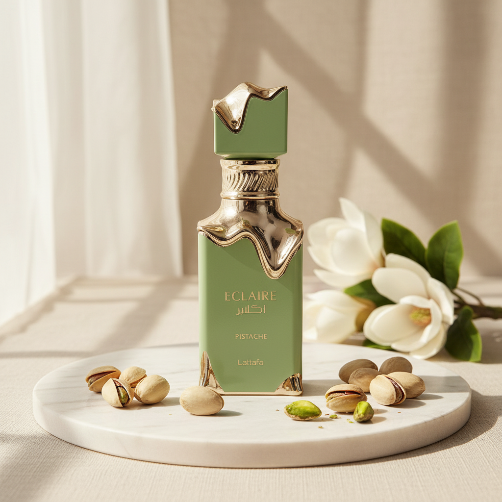 Lattafa Eclaire Pistache by Lattafa Eau De Parfum Spray (Unisex) 3.4 oz (Women)