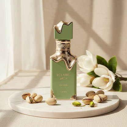 Lattafa Eclaire Pistache by Lattafa Eau De Parfum Spray (Unisex) 3.4 oz (Women)