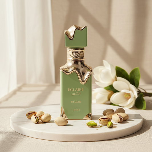 Lattafa Eclaire Pistache by Lattafa Eau De Parfum Spray (Unisex) 3.4 oz (Women)