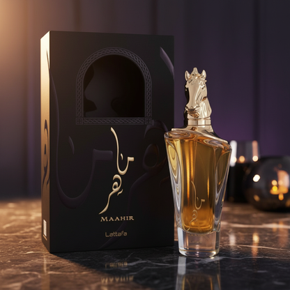 Lattafa Maahir by Lattafa Eau De Parfum Spray (Unisex) 3.4 oz (Women)