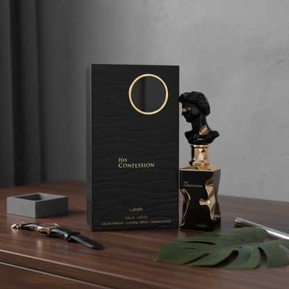Lattafa His Confession by Lattafa Eau De Parfum Spray 3.4 oz (Men)