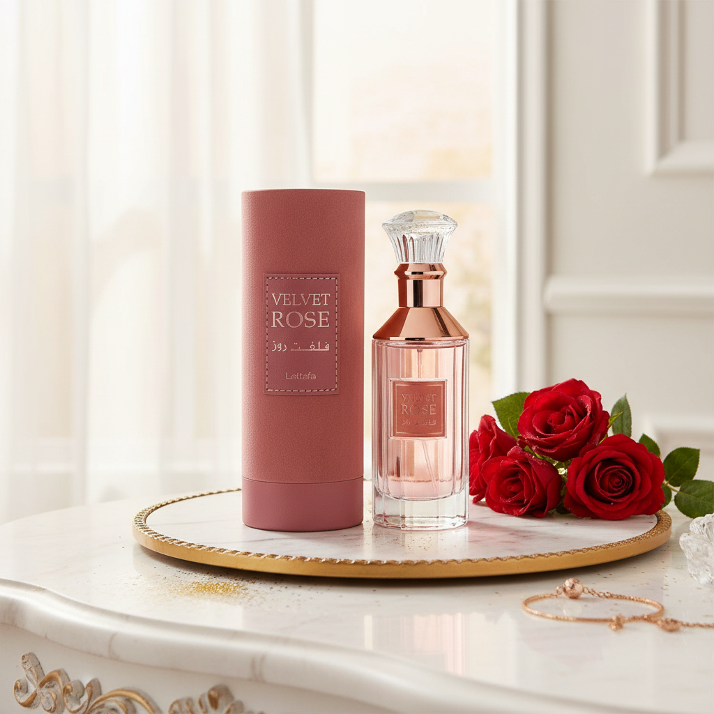 Lattafa Velvet Rose by Lattafa Eau De Parfum Spray (Unisex) 3.4 oz (Women)