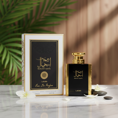 Lattafa Rouat Ajial by Lattafa Eau De Parfum Spray (Unisex) 3.4 oz (Women)