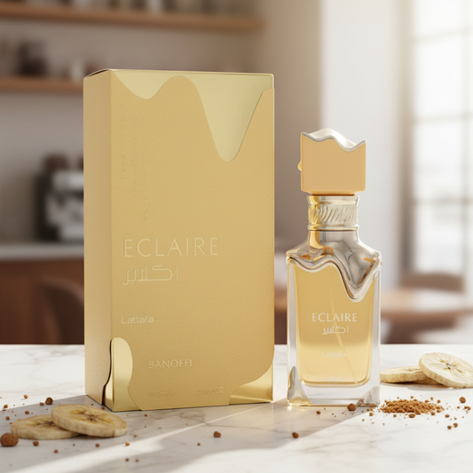 Lattafa Eclaire Banoffi by Lattafa Eau De Parfum Spray (Unisex) 3.4 oz (Men)