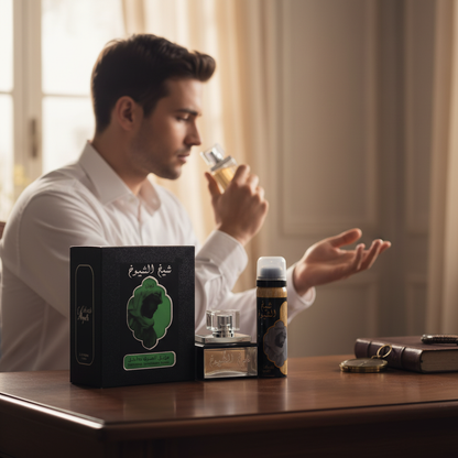 Lattfa Sheikh Al Shuyukh by Lattafa Eau De Parfum Spray With 1.7 oz Deodorant Spray 1.7 oz (Men)