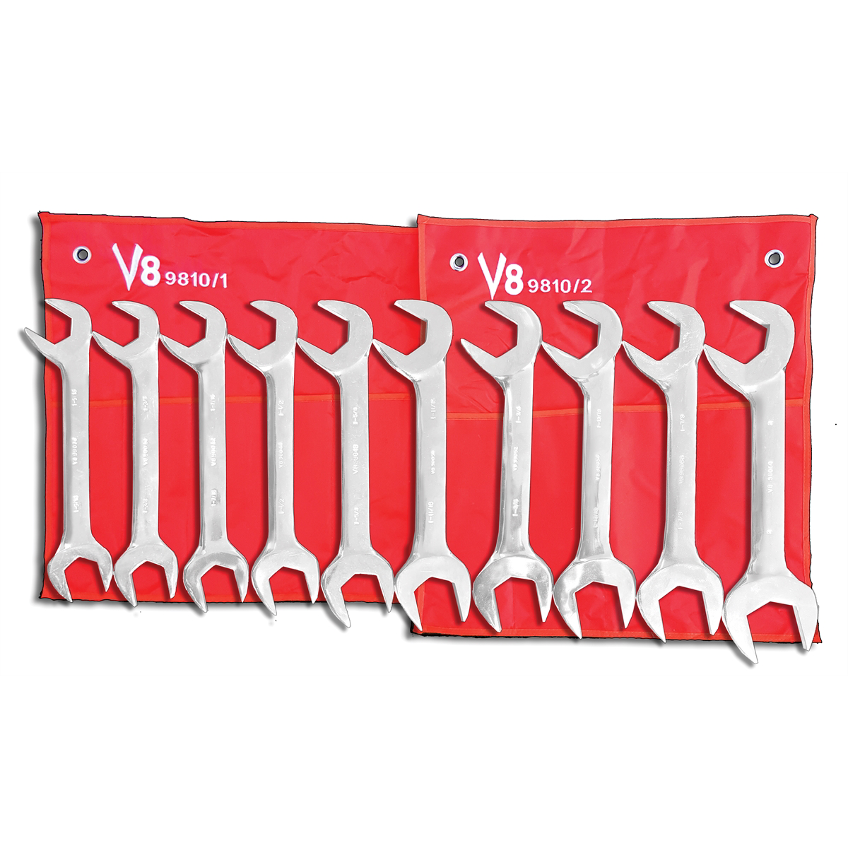 V-8 Tools 10pc JUMBO ANGLE WRENCH SET 1-5/16 - 2"