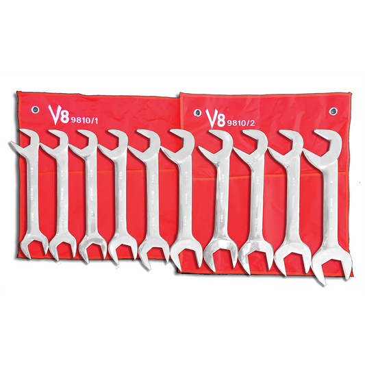 V-8 Tools 10pc JUMBO ANGLE WRENCH SET 1-5/16 - 2"