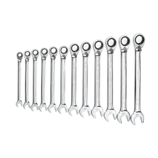 GearWrench 12 Piece 72-Tooth 12 Point Reversible Ratcheting Combination Metric Wrench Set