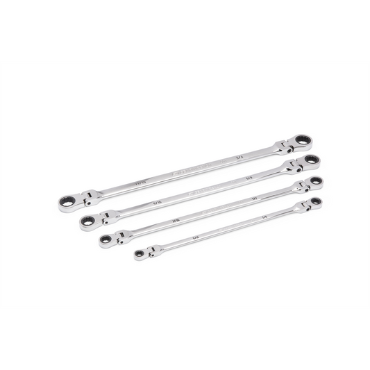 GearWrench 4 Piece 90-Tooth 12 Point SAE GearBox Double Flex Ratcheting Wrench Set