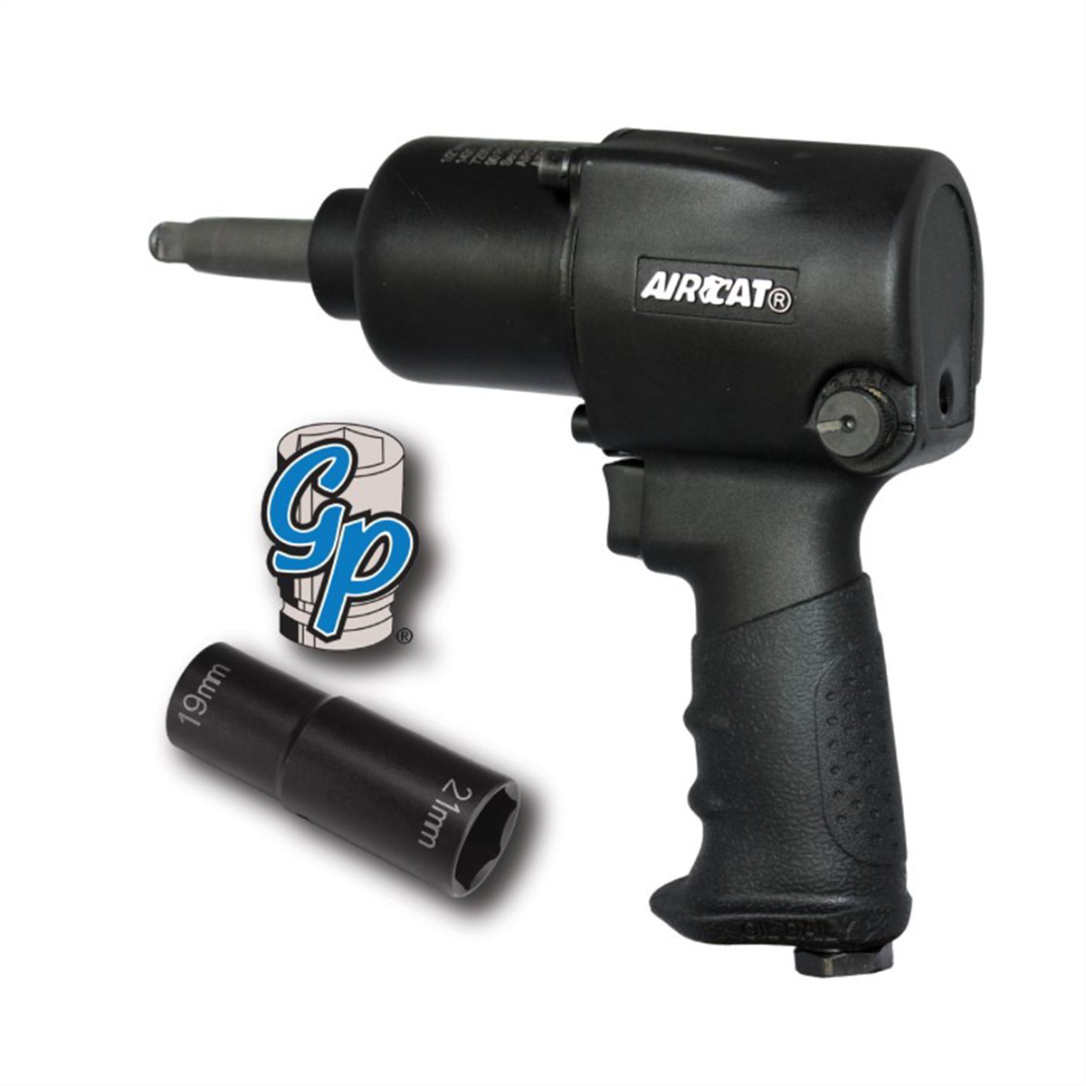 AirCat 1/2 Drive Aluminum Classic Air Impact Wrench with 2 Inch Anvil