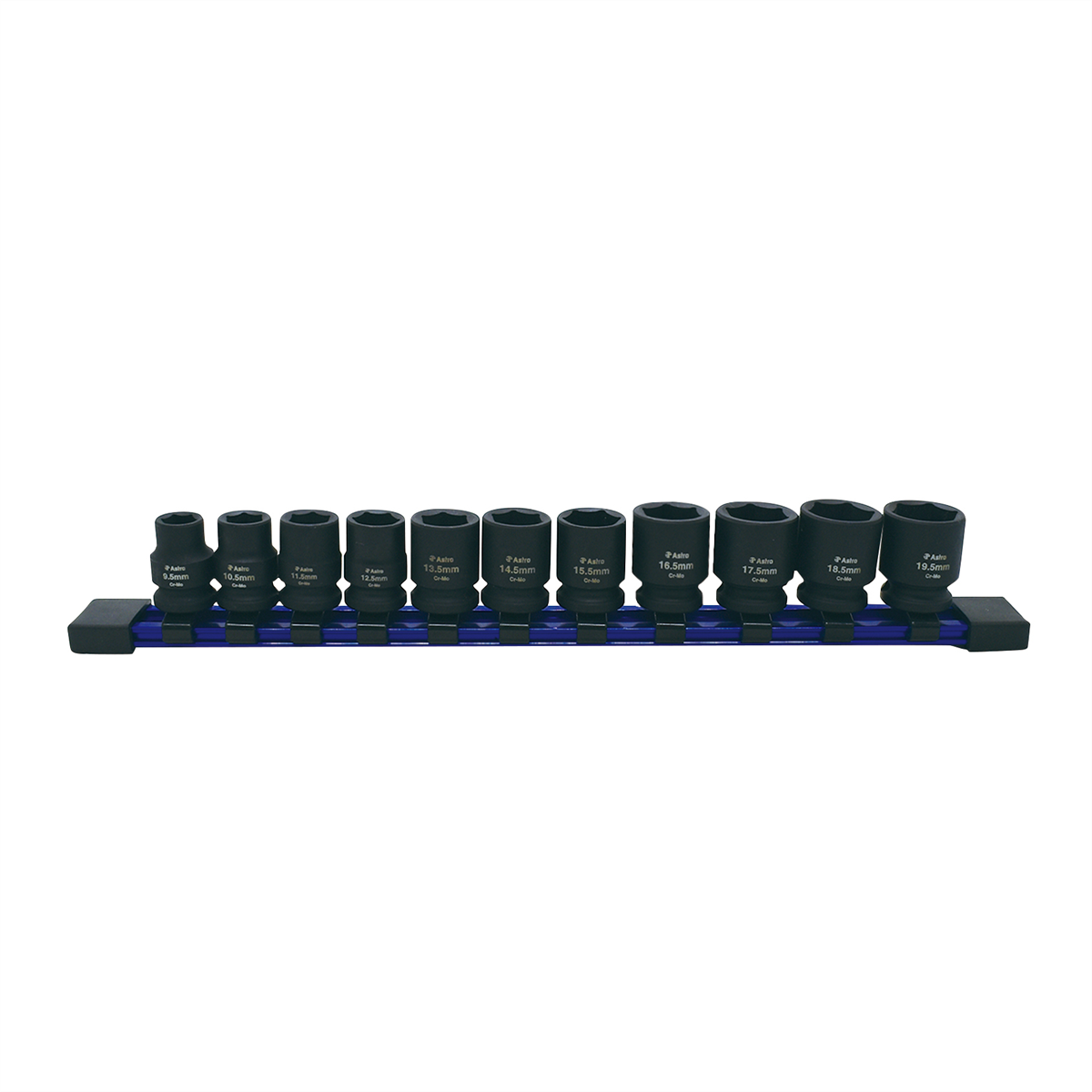 Astro Pneumatic 11pc 3/8" Drive 1/2 Size Socket Set - 9.5 - 19.5mm for Undersized, Swollen or Damaged Hardware