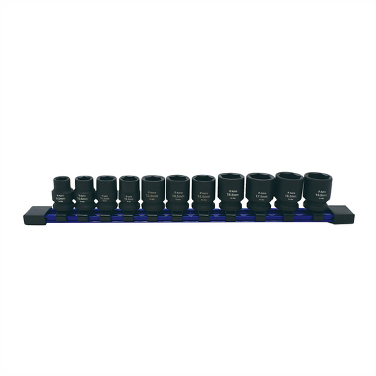 Astro Pneumatic 11pc 3/8" Drive 1/2 Size Socket Set - 9.5 - 19.5mm for Undersized, Swollen or Damaged Hardware