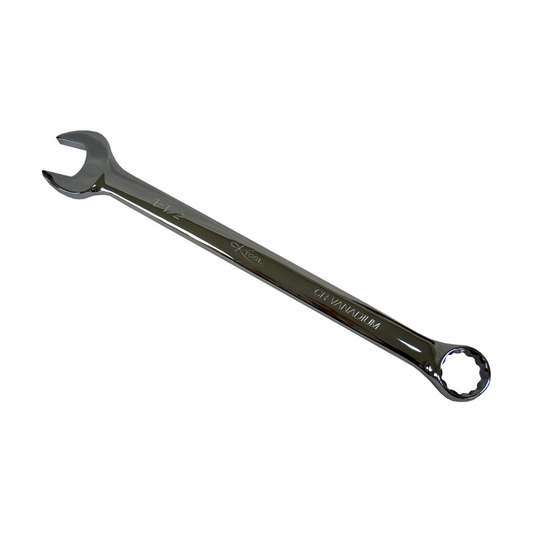 K Tool International Wrench 1-1/2 Inch Combination 12 Point 15 Degree High Polish