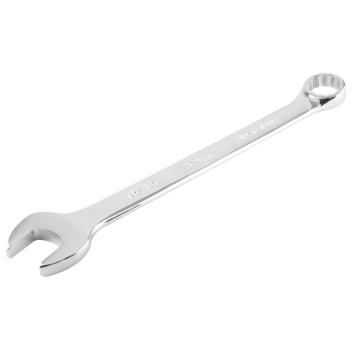 K Tool International Wrench 15/16 Inch Combination Hi Polish 12 Point 15 Degree