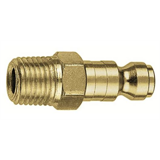 Amflo 1/4" Brass Coupler Plug with 1/4" MNPT T Style- Pack of 10
