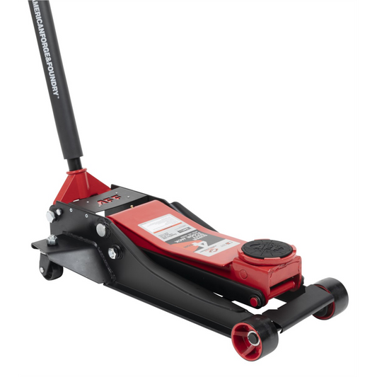 American Forge & Foundry Service Jack - 4 Ton Capacity - Lightning Lift - Short Chassis - 2 pc Handle - 4.1" Min H to 20.5" Max H - SUPER DUTY