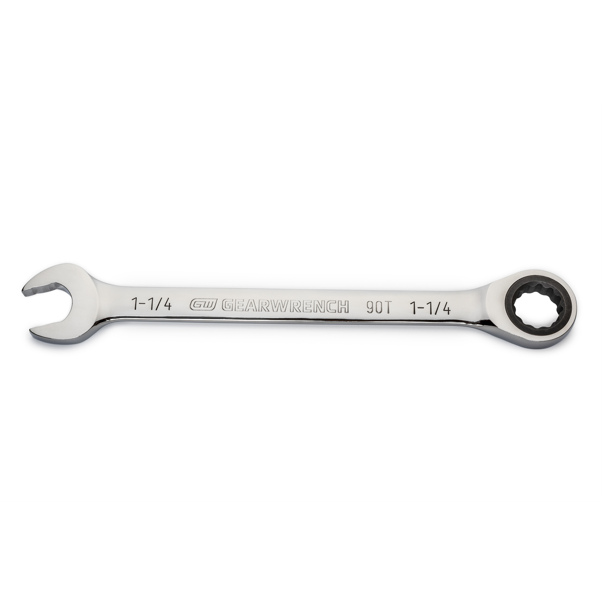GearWrench 1-1/4 Inch 90-Tooth 12 Point Ratcheting Combination Wrench