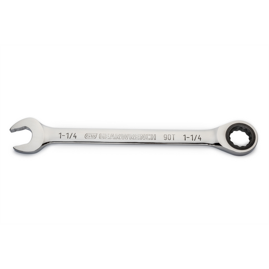 GearWrench 1-1/4 Inch 90-Tooth 12 Point Ratcheting Combination Wrench