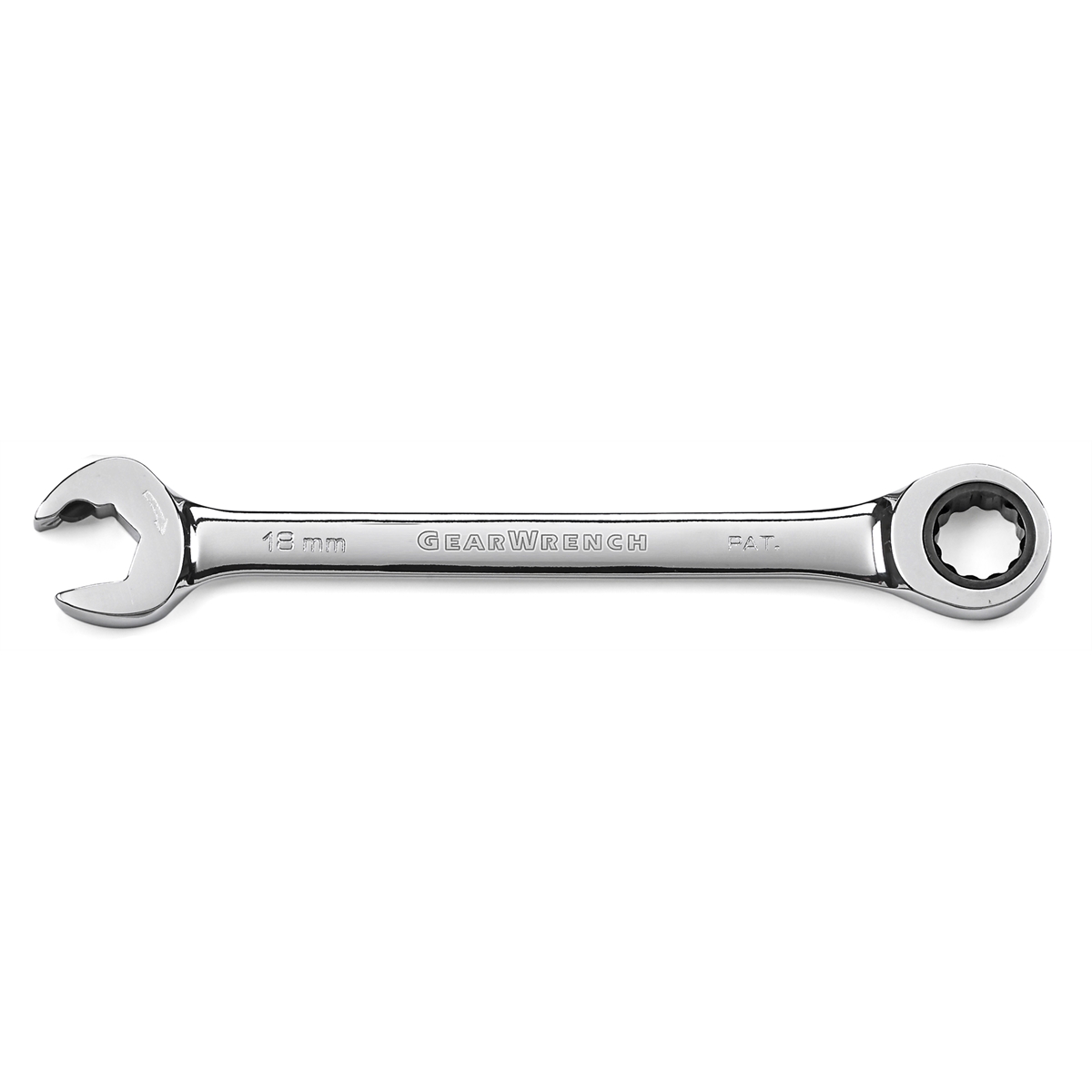 GearWrench 18mm 72-Tooth 12 Point Open End Ratcheting Combination Wrench