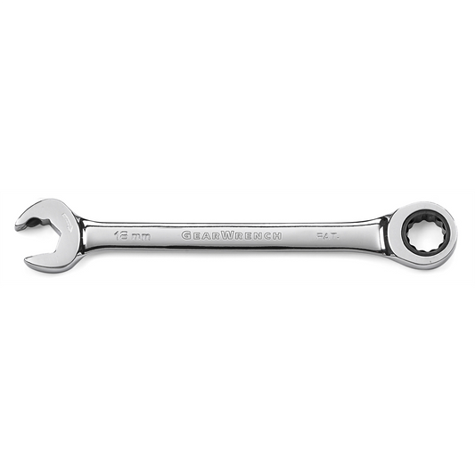 GearWrench 18mm 72-Tooth 12 Point Open End Ratcheting Combination Wrench