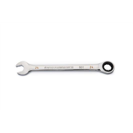 GearWrench 24mm 90-Tooth 12 Point Ratcheting Combination Wrench