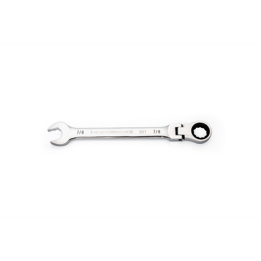 GearWrench 7/8 Inch 90-Tooth 12 Point Flex Head Ratcheting Combination Wrench