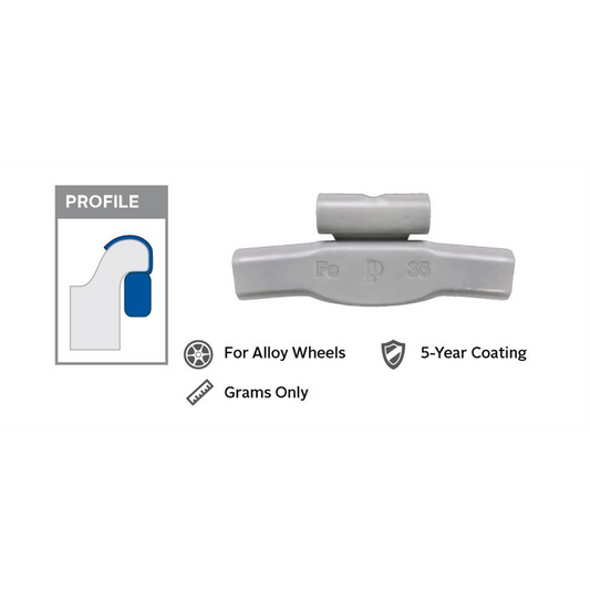 Wegmann Automotive 15 g Steel Coated Clip-on FNFE Orange Series Wheel Weight (Box of 25)