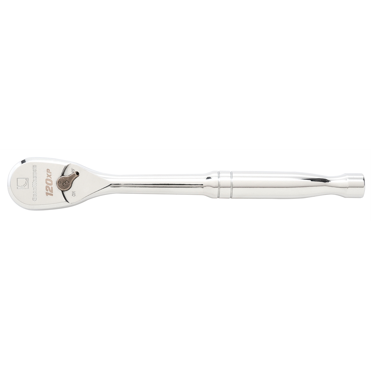 GearWrench 1/2 Inch Drive 120XP Full Polish Chrome Teardrop Ratchet
