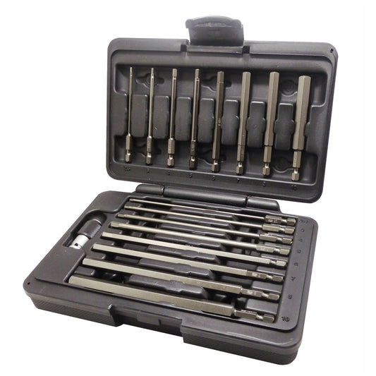 VIM Tools Power Drive Metric Hex Bit Set, 2.5 mm Thru 10 mm,18 Piece Set, 8 Piece 3.5 Long, 8 Piece 6 Inch Long