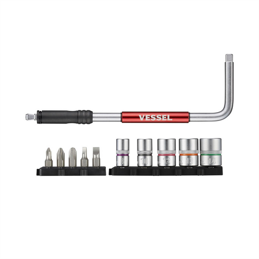 Vessel Tools 2 Way -Speed L Handle, 11pc Set